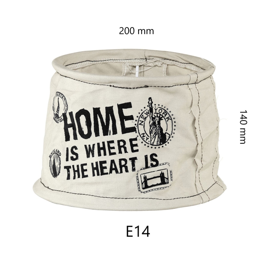 Eglo 49442 - Lampskärm VINTAGE LINNEN Hem E14 diameter 20 cm