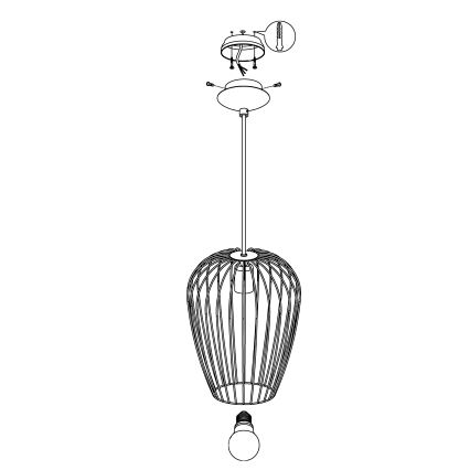 Eglo - Taklampa 1xE27/60W/230V