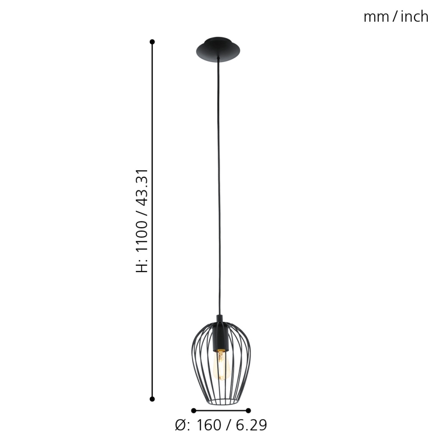 Eglo - Taklampa 1xE27/60W/230V