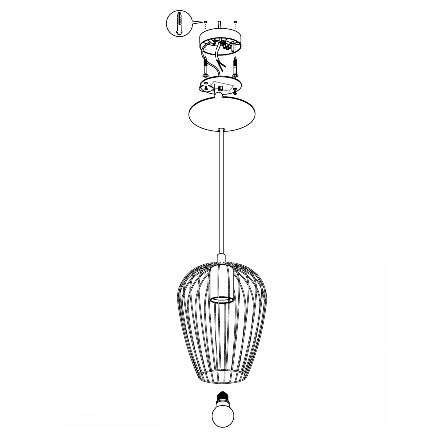 Eglo - Taklampa 1xE27/60W/230V