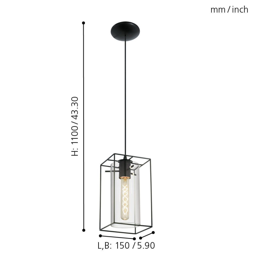 Eglo - Taklampa 1xE27/60W/230V