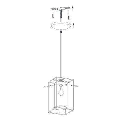 Eglo - Taklampa 1xE27/60W/230V