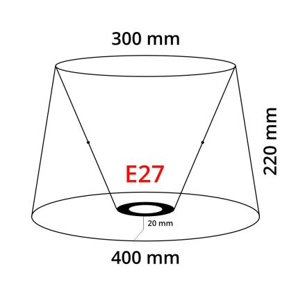 Eglo 49584 - Lampskärm VINTAGE E27 diameter 40 cm