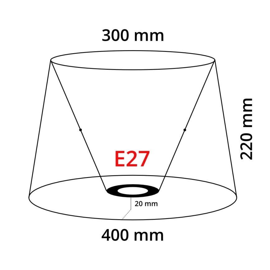 Eglo 49584 - Lampskärm VINTAGE E27 diameter 40 cm