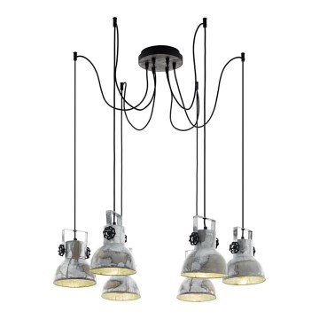 Eglo 49732 - Taklampa med vajer BARNSTAPLE 6xE27/40W/230V spindelformad