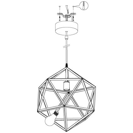 Eglo 49761 - Hängande lampa EMBLETON 1xE27/60W/230V