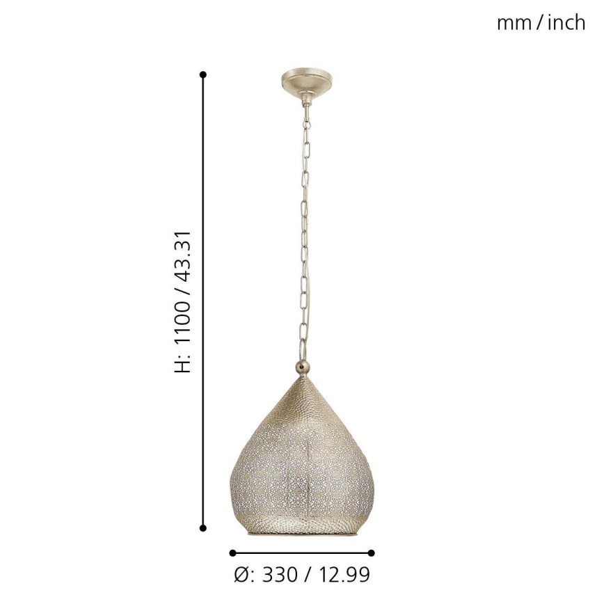Eglo 49768 - Hängande lampa MELILLA 1xE27/60W