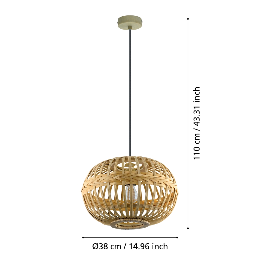 Eglo 49771 - Hängande lampa AMSFIELD 1xE27/60W
