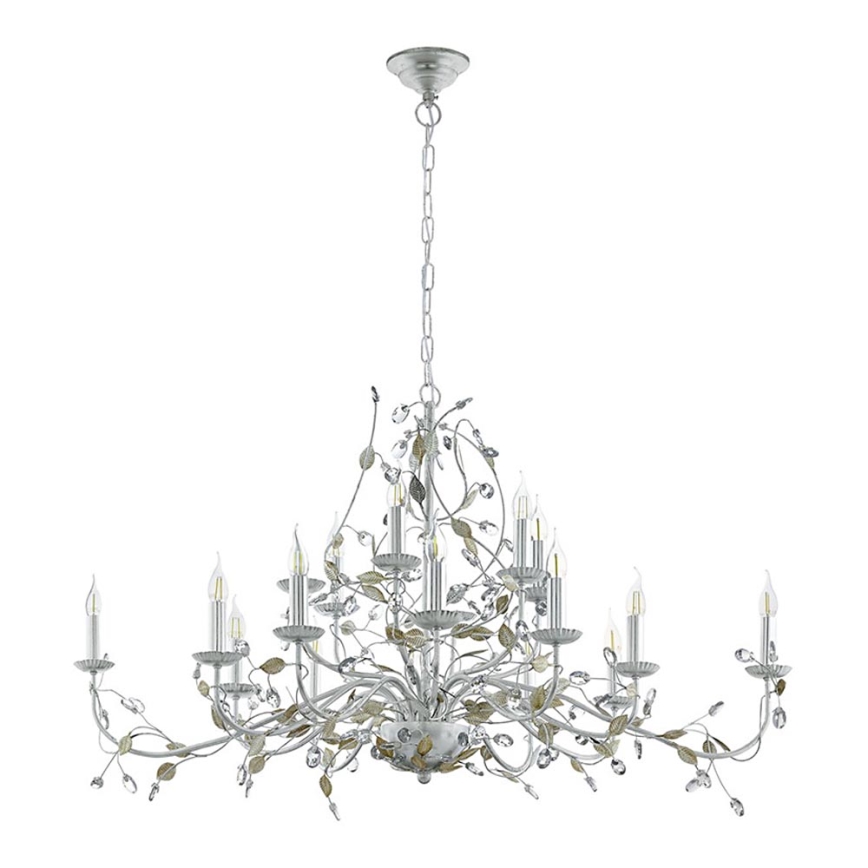 Eglo 49828 - Ljuskrona med kedja FLITWOOD 1 15xE14/40W/230V