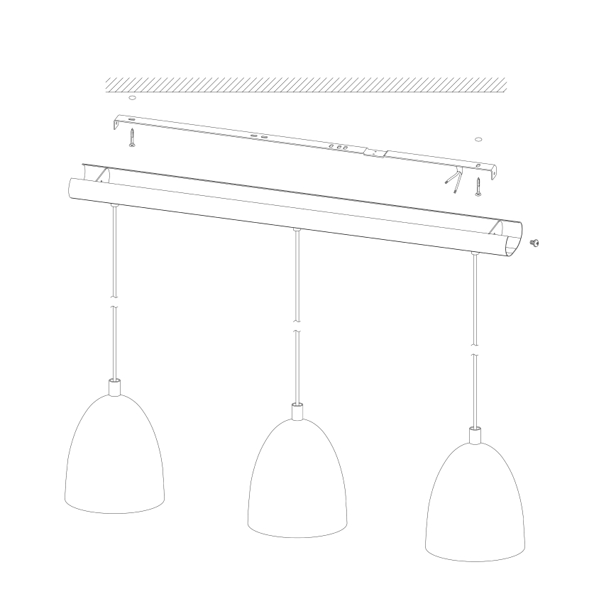 Eglo 49871 - Hängande lampa SAFI 3xE27/60W