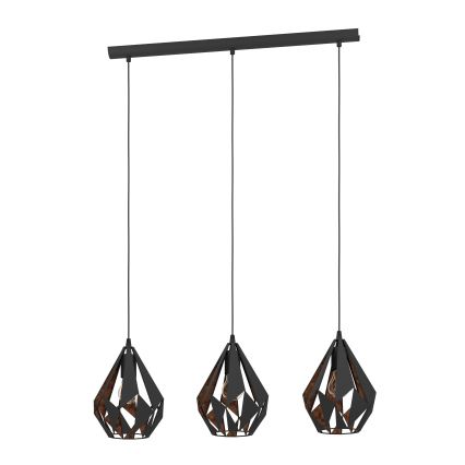 Eglo 49991 - Hängande lampa CARLTON 1 3xE27/60W/230V