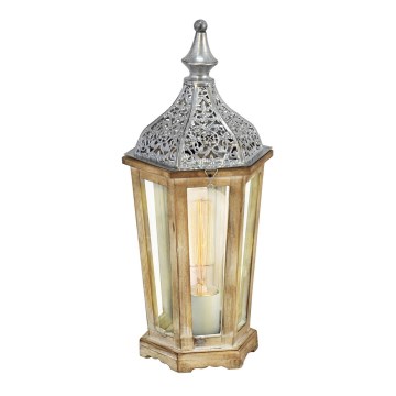 Eglo 54618 - LED bordslampa 1xE27/4W/230V silver/brun