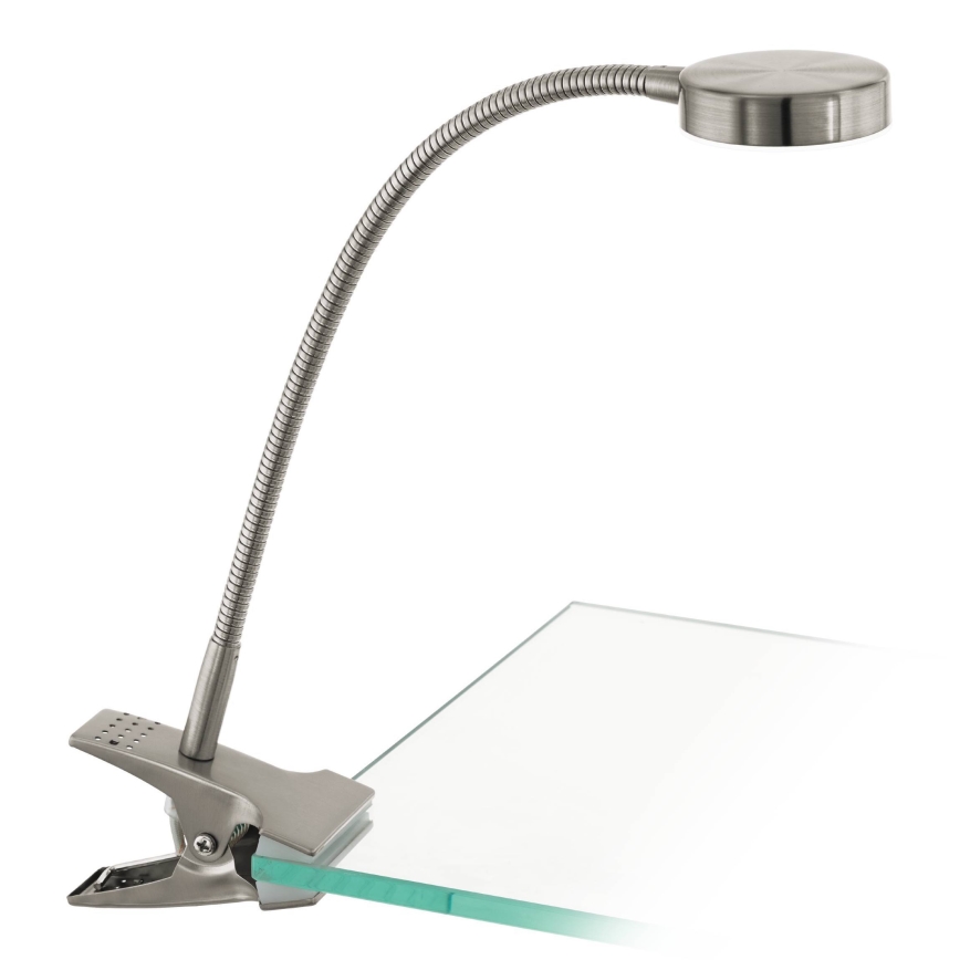 Eglo 54648 - LED bordslampa med klämma LED/4,5W/230V 3000K matt krom