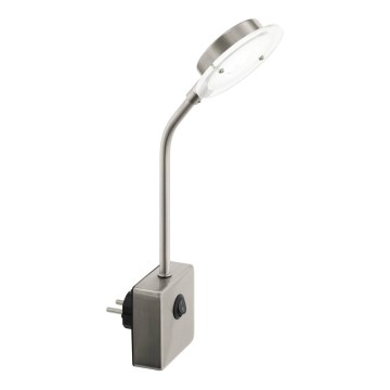 Eglo 54649 - LED lampa för eluttag LED/4,5W/230V 3000K matt krom