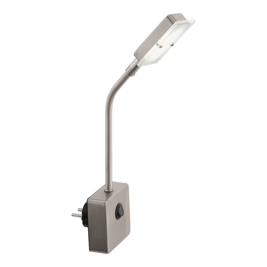 Eglo 54651 - LED lampa för eluttag LED/4,5W/230V 3000K matt krom