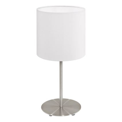 Eglo 54744 - Bordslampa ANADIA 1xE14/40W/230V vit/matt krom