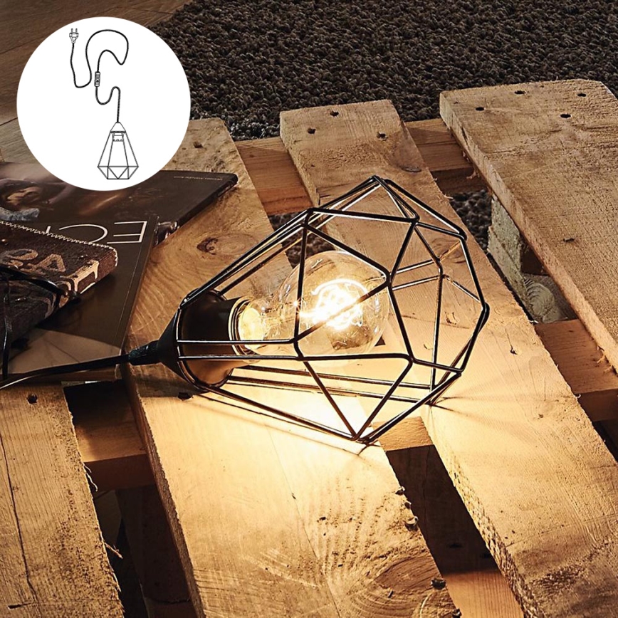 Eglo 54889 - LED Uttag bordslampa 1xE27/4W/230V 3000K svart