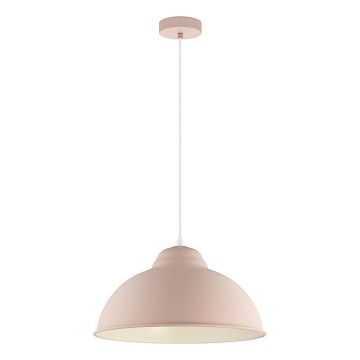 Eglo 54964 - Ljuskrona med textilsladd TRURO-P 1xE27/60W/230V rosa