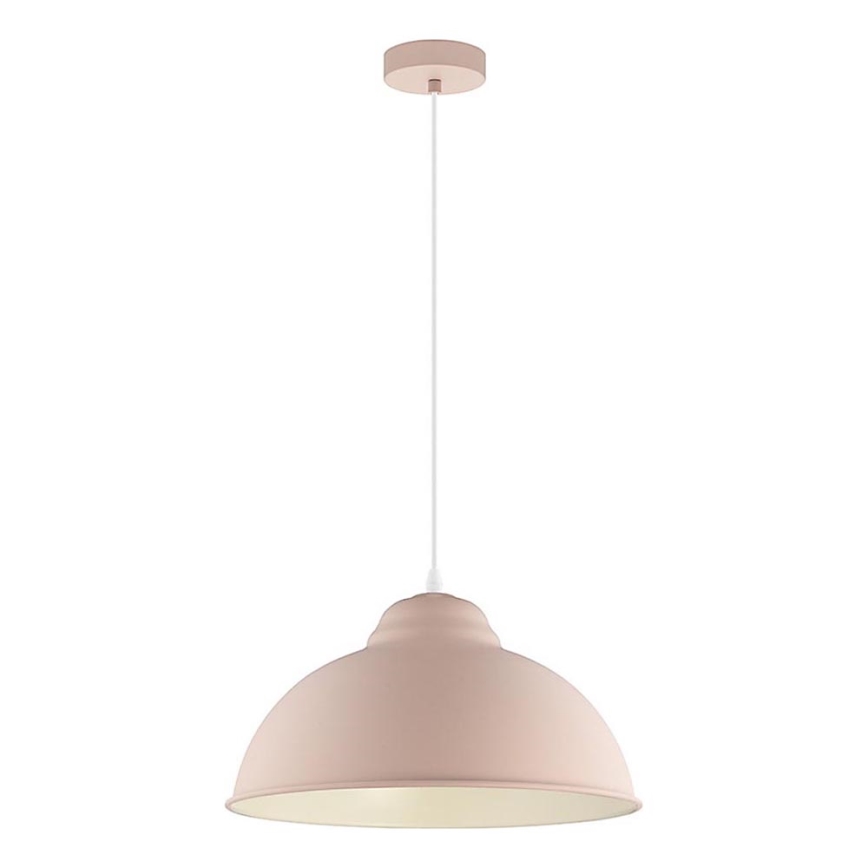 Eglo 54964 - Ljuskrona med textilsladd TRURO-P 1xE27/60W/230V rosa