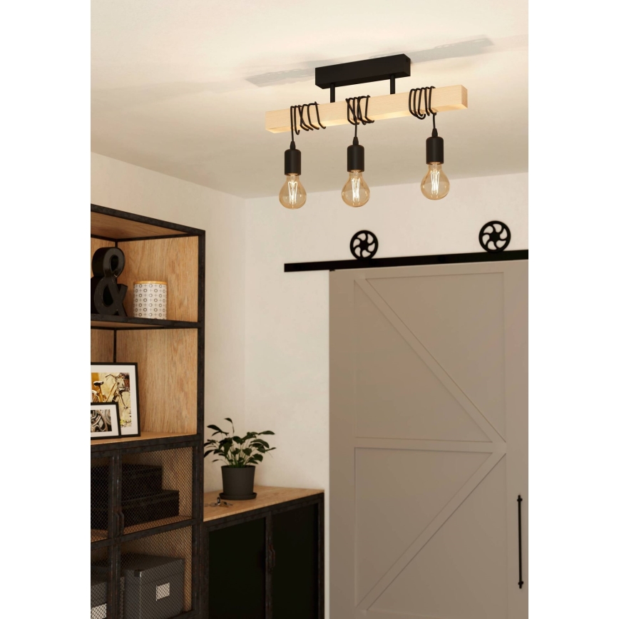 Eglo 55247 - Ytmonterad taklampa TOWNSHEND 3xE27/60W/230V