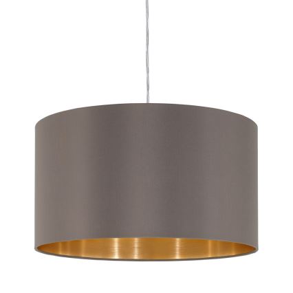 Eglo 55269 - Ljuskrona med textilsladd MASERLO 1xE27/60W/230V brun