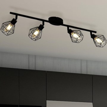 Eglo 55301 - LED-spot ZAPATA 4xG9/3W/230V svart