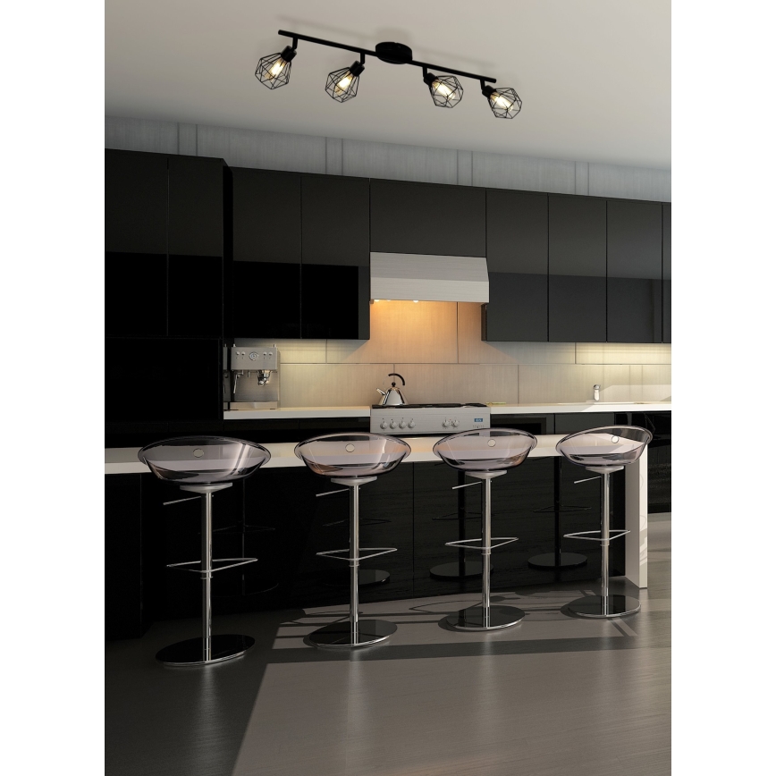 Eglo 55301 - LED-spot ZAPATA 4xG9/3W/230V svart