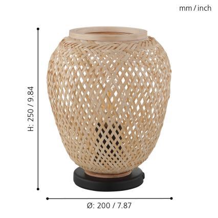 Eglo 55699 - Bordslampa DEMBLEBY 1xE27/40W/230V beige