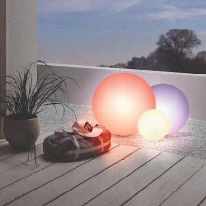 Eglo 55784 - LED RGBW Utomhuslampa MONTEROLO-C 1xE27/9W/230V IP65 diameter 39 cm + fjärrkontroll