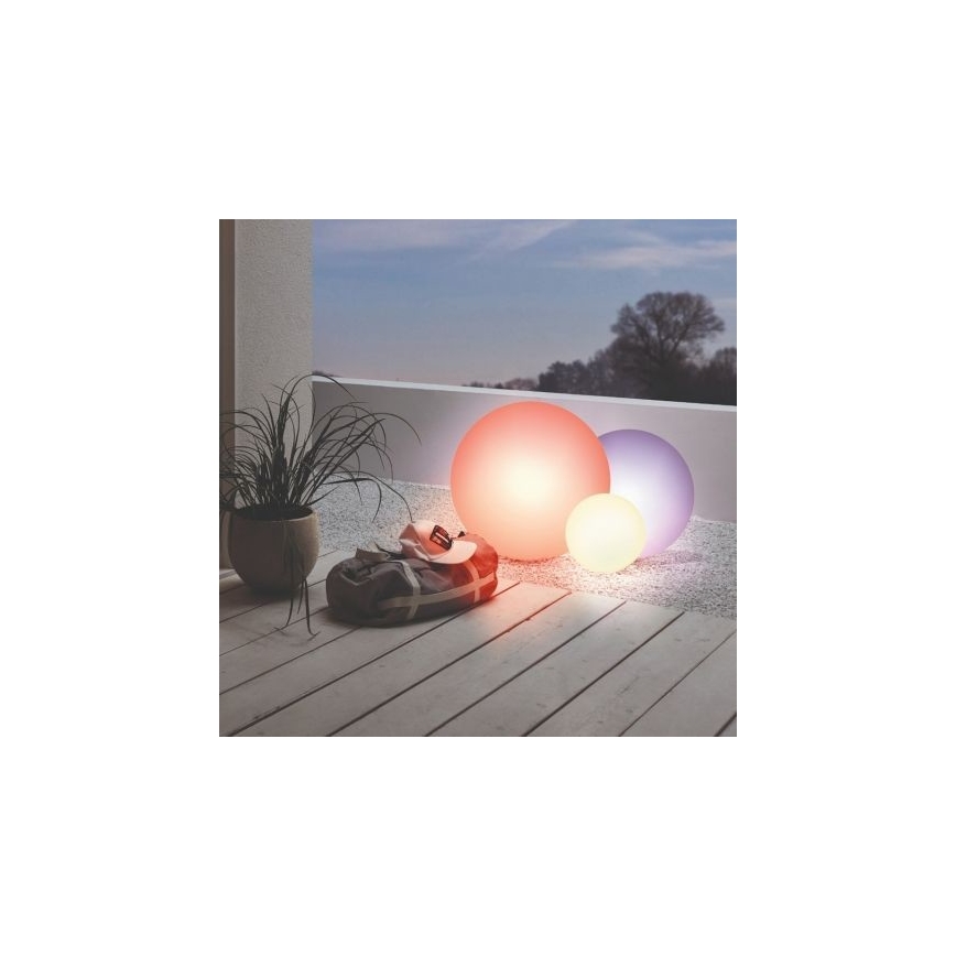 Eglo 55784 - LED RGBW Utomhuslampa MONTEROLO-C 1xE27/9W/230V IP65 diameter 39 cm + fjärrkontroll