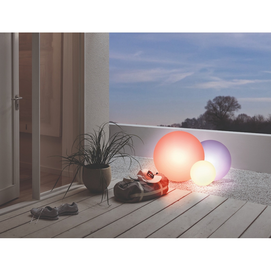 Eglo 55787 - LED RGBW Utomhuslampa MONTEROLO-C 1xE27/9W/230V 2700-6500K IP65 diameter 39 cm + fjärrkontroll