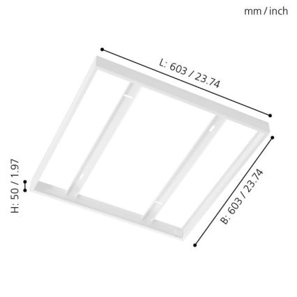 Eglo 61358 - Ram för takpanel SALOBRENA 603x603 mm