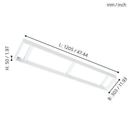 Eglo 61361 - Ram för takpanel SALOBRENA 1205x303 mm