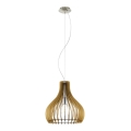 Eglo 61916 - Ljuskrona med textilsladd TINDORI 1xE27/60W/230V diameter 38 cm brun