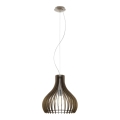 Eglo 61917 - Ljuskrona med textilsladd TINDORI 1xE27/60W/230V diameter 38 cm brun