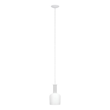 Eglo 62265 - Ljuskrona med textilsladd PASCOA PRO 1xE27/60W/230V 15,6 cm vit