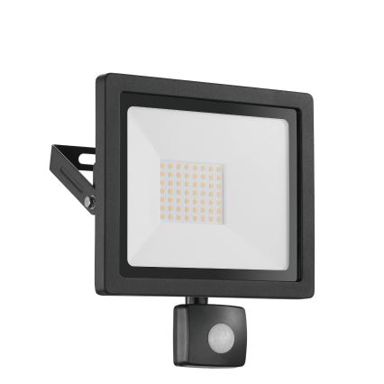 Eglo 64873 - LED strålkastare med sensor FILETTI LED/50W/230V 3000K IP44 svart