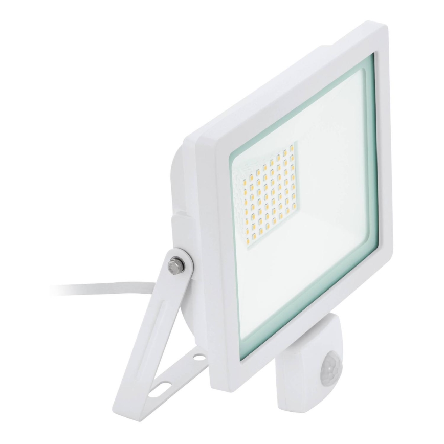 Eglo 64886 - LED strålkastare med sensor FILETTI LED/50W/230V 4000K IP44 vit