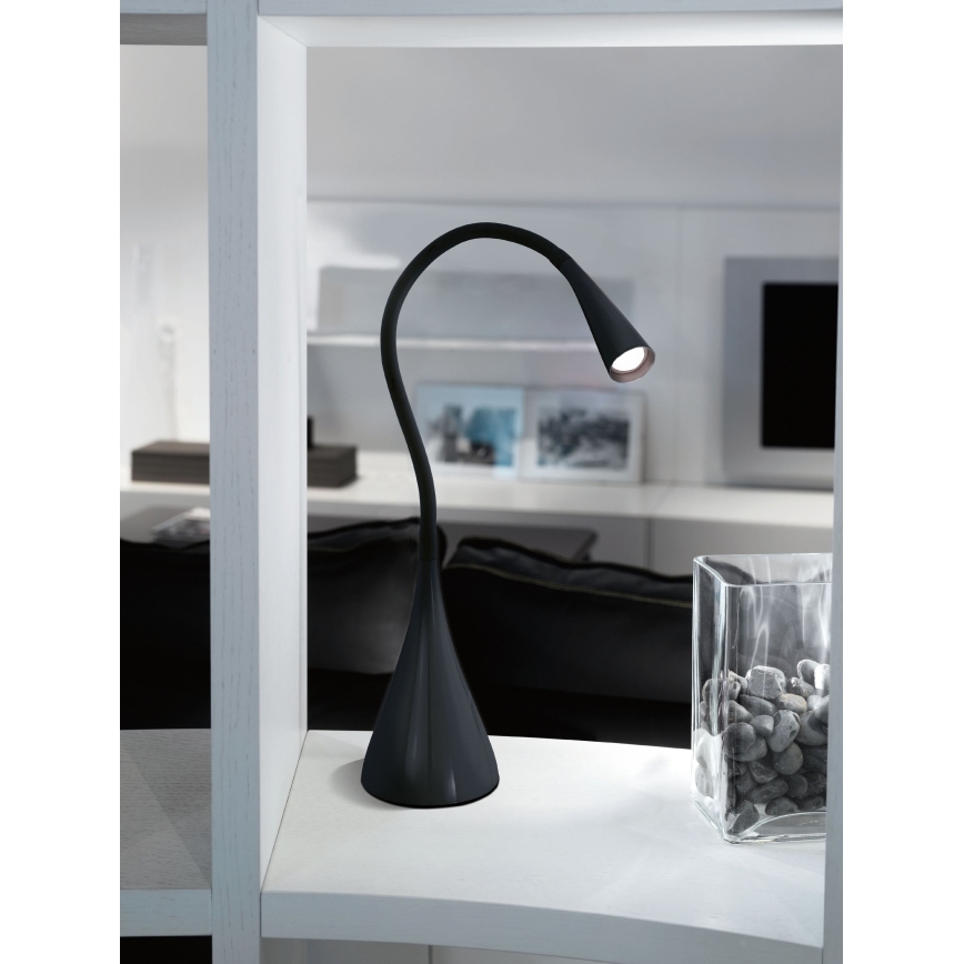 Eglo 64975 - LED Ljusreglerad flexibel bordslampa SNAPORA PRO LED/3,5W/230V 3000K svart