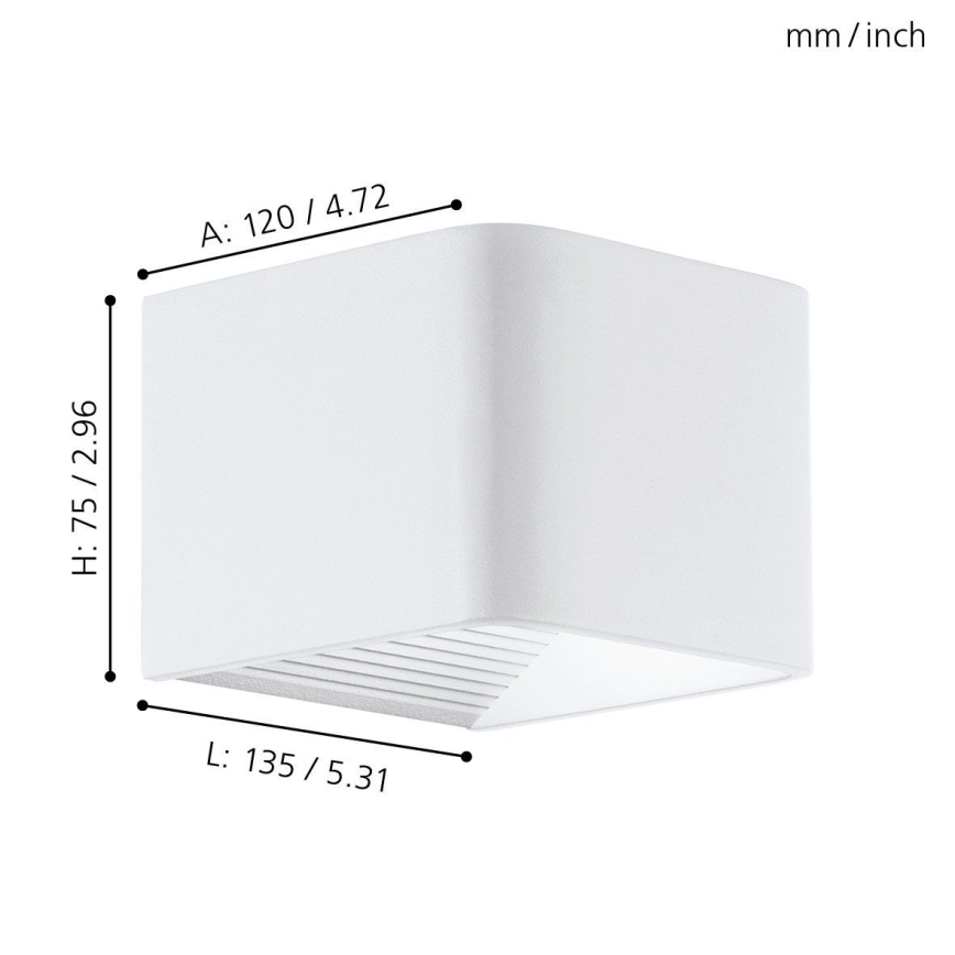 Eglo 65043 - LED vägglampa för utomhusbruk DONINNI PRO LED/5W/230V IP44 vit