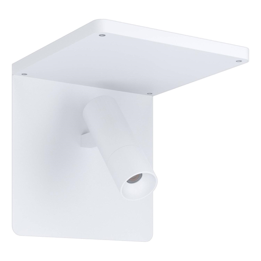 Eglo 67562 - LED Vägglampa med hylla CIGLIE LED/8,1W/230V vit