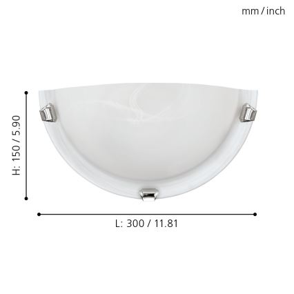 Eglo 7188 - Väggbelysning SALOME 1xE27/60W/230V