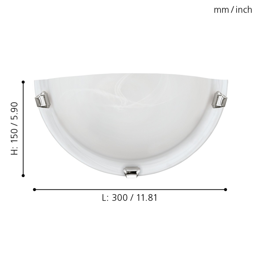 Eglo - Vägglampa 1xE27/60W/230V