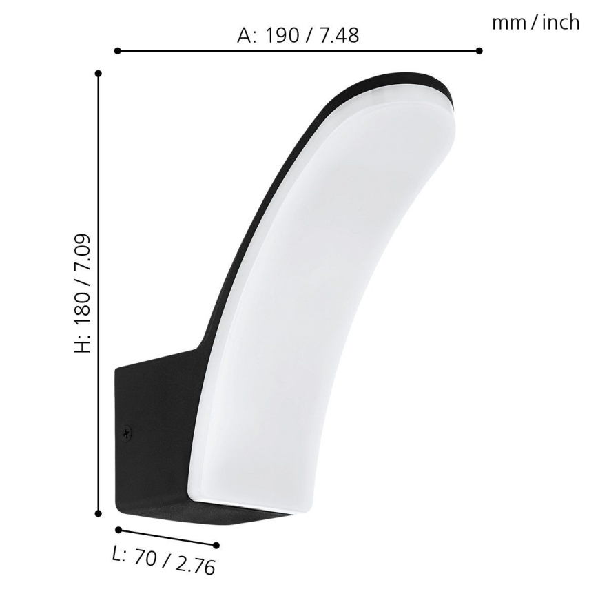 Eglo 74019 - LED vägglampa för utomhusbruk LACONELLA LED/11,5W/230V 3000K IP44