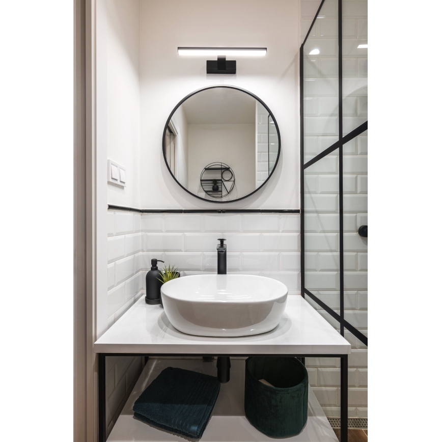 Eglo 74061 - Badrumsspegel med LED-belysning GALENZANA LED/7,4W/230V 4000K 40 cm IP44 svart