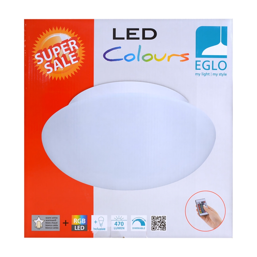 Eglo 75351 - LED RGB Dimbar Takbelysning ELLA-C 1xE27/7,5W/230V
