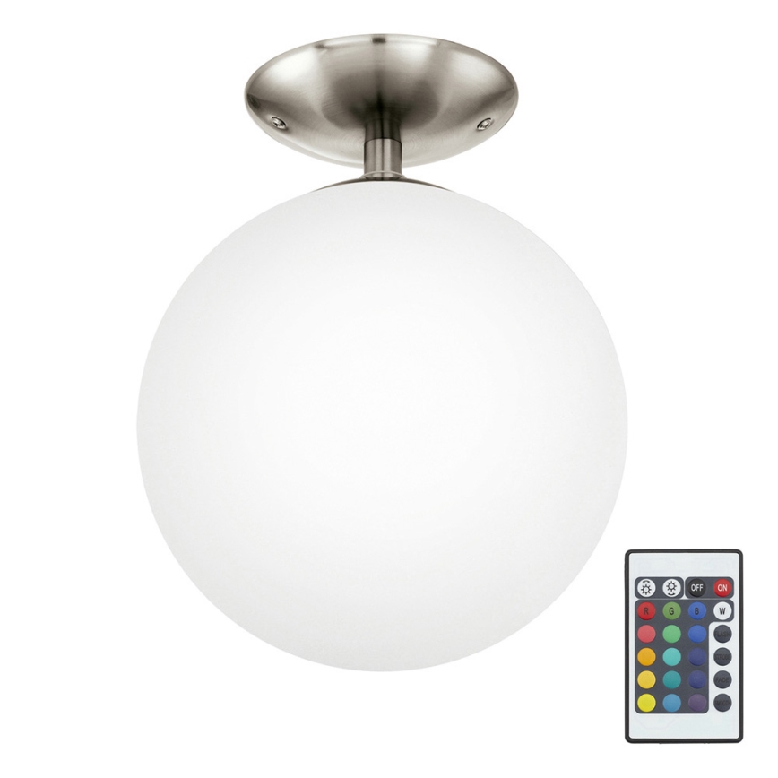 Eglo 75358 - RGBW Ljusreglerad taklampa RONDO-C 1xE27/7,5W/23V diameter 25 cm + fjärrkontroll