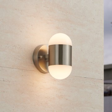 Eglo 75392 - LED-utomhusvägglampa MEROLA 2xLED/3,7W/230V IP44, matt krom