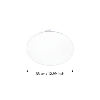Eglo - LED taklampa med rörelsedetektor LED/15,5W/230V 3000K diameter 33 cm vit