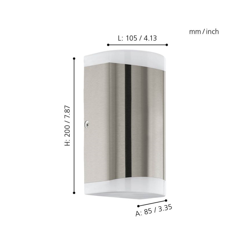 Eglo - LED vägglampa för utomhusbruk 2xGU10/4,6W/230V IP44
